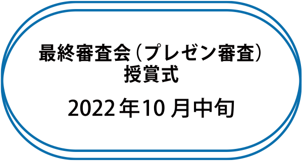 最終審査会（プレゼン審査）授賞式：2022年10月中旬