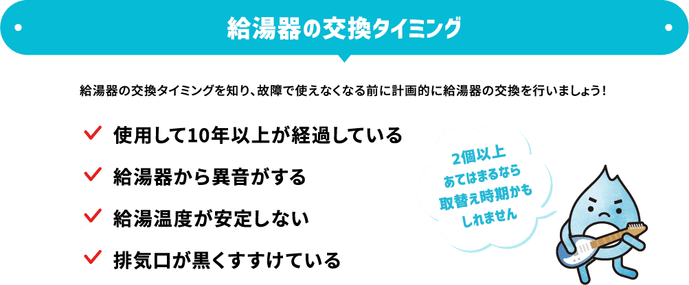 給湯器の交換タイミング