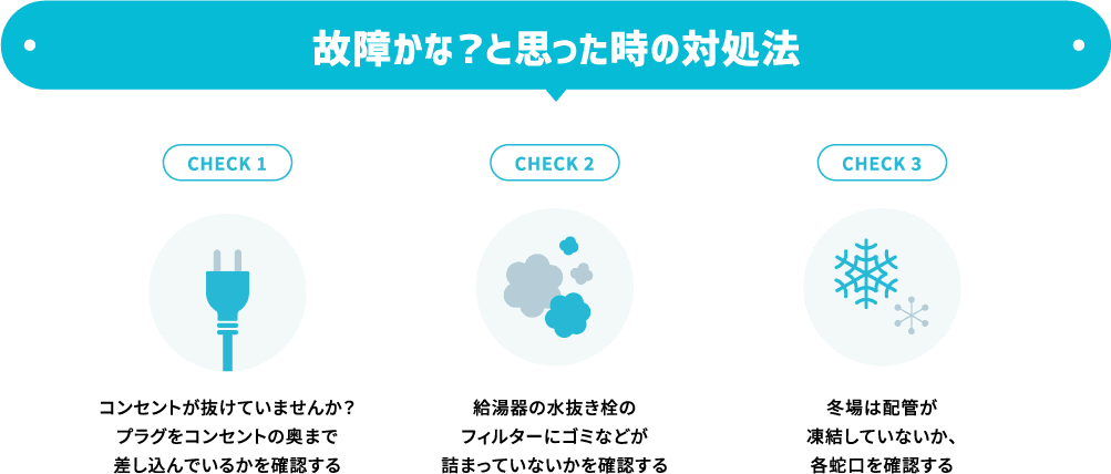 故障かな？と思った時の対処法